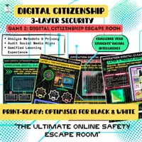 Vista previa - Hojas de trabajo - Digital Citizenship KS3–KS4 | Cybersecurity Escape Room Activity - página 1