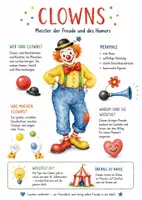 Vorschau - Arbeitsblätter - Lernplakat + Arbeitsblätter zum Thema "Clown" + Lösung & MP3 + Infografik - Seite 1