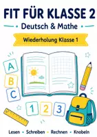 Vorschau - Arbeitsblätter - Fit für Klasse 2 - Wiederholung aus Klasse 1 - Deckblatt