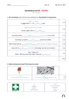 Vorschau - Test - Vorlage für Vokabeltest Englisch (Bausteine und Beispiele) / Vocabulary test template - Deckblatt