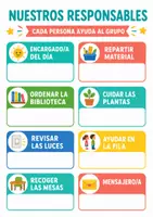 Vista previa - Decoración del aula - Responsables de clase – Panel de responsabilidades y normas – Tutoría - Portada