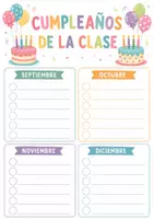 Vista previa - Decoración del aula - Geburtstagstafel – Klassenposter – Sachunterricht - página 2