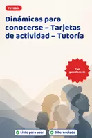 Vista previa - Decoración del aula - Dinámicas para conocerse – Tarjetas de actividad – Tutoría - Portada