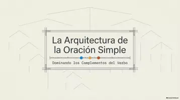 Vista previa - Presentaciones - 📚 La oración simple y el complemento directo · 2.º ESO - Portada