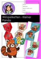 Vorschau - Präsentationen/Tafelbilder - Roter Panda Wimpelketten Einschulung 1. Klasse - Deckblatt