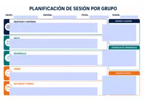 Vista previa - Decoración del aula - Planificador semanal por grupos – Plantilla docente – Coordinación - página 1