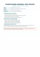 Vista previa - Decoración del aula - Planificador semanal por grupos – Plantilla docente – Coordinación - página 3