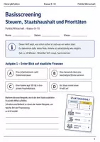 Vorschau - Arbeitsblätter - 5 Basisscreenings Politik/Wirtschaft Klasse 9–10 - Seite 1