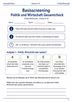 Vorschau - Arbeitsblätter - PolitikWirtschaft Gesamtcheck Klasse 9–10 - Deckblatt