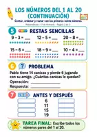 Vista previa - Hojas de trabajo - Números del 1 al 20 – Ficha con soluciones – Matemáticas - página 2