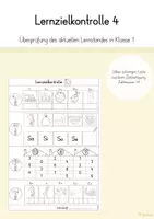 Vorschau - Arbeitsblätter - Lernzielkontrolle 4 (Klasse 1) - Deckblatt
