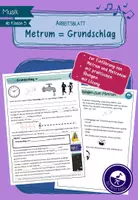 Vorschau - Arbeitsblätter - Arbeitsblatt Metrum Grundschlag - Deckblatt
