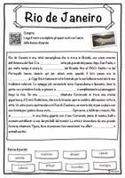 anteprima - Esercizi - Rio de Janeiro – Scheda: testo con spazi vuoti, comprensione all'ascolto e crucipuzzle - Pagina 1
