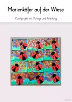 Vorschau - Stundenentwürfe - Kunstidee: Marienkäfer auf der Wiese (Vorlage & Anleitung) - Deckblatt