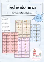 Vorschau - Spiele - Einmaleins Kernaufgaben 2, 5, 10 Spiel Rechendominos - Deckblatt