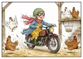 Vorschau - Bildkarten - Meine Oma fährt im Hühnerstall Motorrad - Bildkarten für die Liederarbeitung - Seite 2