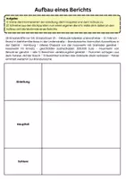 Vorschau - Arbeitsblätter - AB - Aufbau eines Berichts - Seite 1