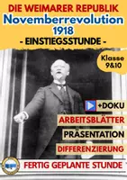 Vorschau - Arbeitsblätter - Weimarer Republik Materialpaket | Demokratie | Klasse 9 10 | Differenziert & sofort einsetzbare Unterrichtsreihe | Arbeitsblätter - Seite 1