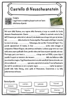 anteprima - Esercizi - Castello di Neuschwanstein – Scheda: testo con spazi vuoti, comprensione all'ascolto e crucipuzzle - Pagina 1