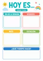Vista previa - Decoración del aula - Rutina de buenos días – Panel visual y tarjetas – Educación Infantil - página 1