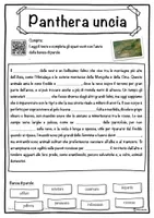 anteprima - Esercizi - Panthera uncia – Scheda: testo con spazi vuoti, comprensione all'ascolto e crucipuzzle - Pagina 1