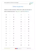 Vorschau - Arbeitsblätter - Zahlen vergleichen - Ü1 Zahlen 0 bis 30 Übungen u. Lösungen - Seite 1