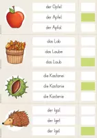Vorschau - Arbeitsblätter - Herbst Lesen Klasse 2 - Klammerkarten: Genaues Lesen | Herbst DaZ, Deutsch Grundschule, Freiarbeit - Seite 3