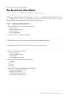 Vorschau - Unterrichtsreihen - Der Besuch der alten Dame GRATIS– Lektüretest in 3 Niveaustufen mit Lösungen (Klasse 9/10) - Deckblatt