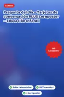 Vista previa - Decoración del aula - Pregunta del día – Tarjetas de conversación PLUS Lernposter – Educación Infantil - Portada