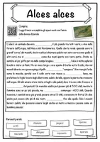 anteprima - Esercizi - Alces alces – Scheda: testo con spazi vuoti, comprensione all'ascolto e crucipuzzle - Pagina 1