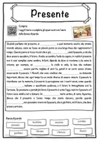 anteprima - Esercizi - Presente – Scheda: testo con spazi vuoti, comprensione all'ascolto e crucipuzzle - Pagina 1