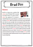 anteprima - Esercizi - Brad Pitt – Scheda: testo con spazi vuoti, comprensione all'ascolto e crucipuzzle - Pagina 2