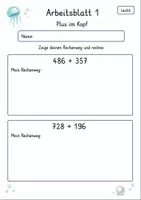 Vorschau - Arbeitsblätter - Rechenwege | Mathematik Klasse 4 | 10 Arbeitsblätter als PDF - Seite 1