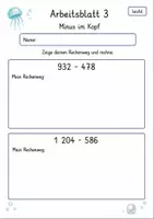 Vorschau - Arbeitsblätter - Rechenwege | Mathematik Klasse 4 | 10 Arbeitsblätter als PDF - Seite 3