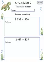 Vorschau - Arbeitsblätter - Vorteilhaft rechnen | Mathematik Klasse 4 | 10 Arbeitsblätter als PDF - Seite 2