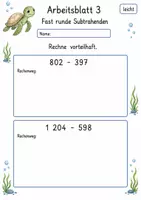 Vorschau - Arbeitsblätter - Vorteilhaft rechnen | Mathematik Klasse 4 | 10 Arbeitsblätter als PDF - Seite 3