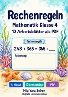 Vorschau - Arbeitsblätter - Rechenregeln | Mathematik Klasse 4 | 10 Arbeitsblätter als PDF - Deckblatt