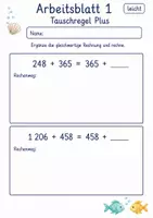 Vorschau - Arbeitsblätter - Rechenregeln | Mathematik Klasse 4 | 10 Arbeitsblätter als PDF - Seite 1