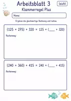 Vorschau - Arbeitsblätter - Rechenregeln | Mathematik Klasse 4 | 10 Arbeitsblätter als PDF - Seite 3