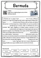 anteprima - Esercizi - Bermuda – Scheda: testo con spazi vuoti, comprensione all'ascolto e crucipuzzle - Pagina 1