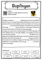 anteprima - Esercizi - Bopfingen – Scheda: testo con spazi vuoti, comprensione all'ascolto e crucipuzzle - Pagina 1