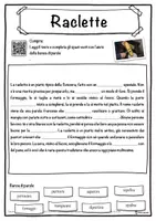 anteprima - Esercizi - Raclette – Scheda: testo con spazi vuoti, comprensione all'ascolto e crucipuzzle - Pagina 1