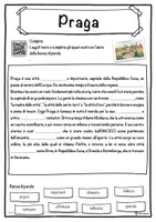 anteprima - Esercizi - Praga – Scheda: testo con spazi vuoti, comprensione all'ascolto e crucipuzzle - Pagina 1