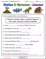 Vorschau - Stundenentwürfe - Die Erdzeitalter – Sachtext, Leseverständnis & Wortschatz | 6 Lernstationen + Lösungen | 3.–5. Klasse - Seite 3