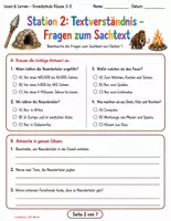 Vorschau - Stundenentwürfe - Der Neandertaler – Sachtext, Leseverständnis & Wortschatz | 6 Lernstationen + Lösungen | 3.–5. Klasse - Seite 2