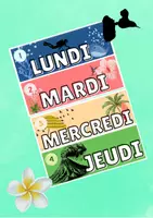 Aperçu - Affichage - JOURS de la SEMAINE - Page de couverture