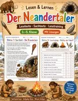 Vorschau - Stundenentwürfe - Der Neandertaler – Sachtext, Leseverständnis & Wortschatz | 6 Lernstationen + Lösungen | 3.–5. Klasse - Deckblatt