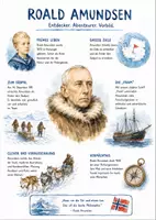 Vorschau - Arbeitsblätter - Lernplakat + Arbeitsblätter zum Thema "Roald Amundsen" + Lösung & MP3 + - Deckblatt