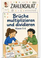 Vorschau - Arbeitsblätter - Brüche multiplizieren und dividieren – Lernspiel für Klasse 5-6 - Deckblatt