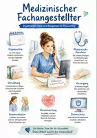 Vorschau - Arbeitsblätter - Lernposter + Arbeitsblätter zum Thema "Medizinischer Fachangestellter" + Lösung & MP3 + Infografik - Deckblatt